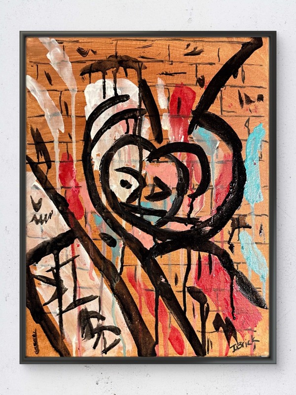 Original Graffiti 11×14 Acrylic Canvas Signed Expressionist Bold Street Wall Art