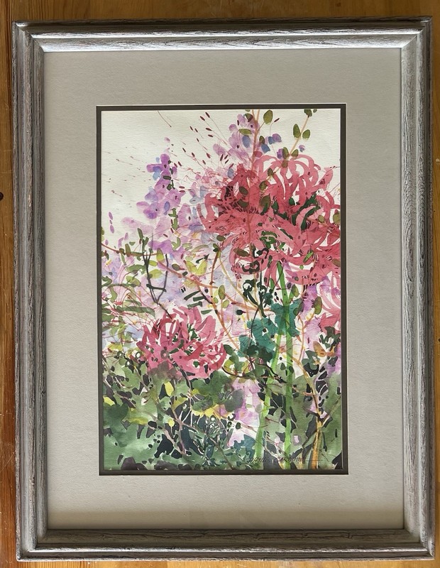 Original Watercolor Floral Painting Signed Phyllis Garoutte Brackett | Taos NM