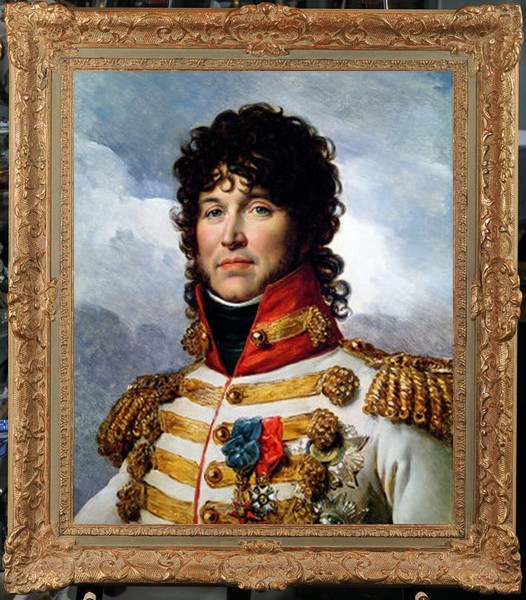 Napoleonic Era Military Officer Portrait Oil Painting Classical Canvas 20″X24″