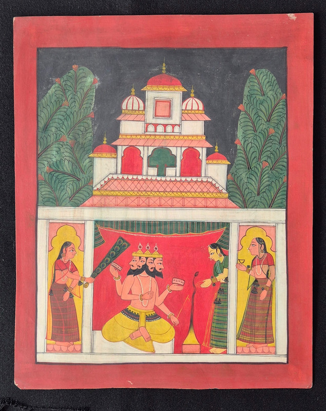 VINTAGE ANTIQUE FINE WORK HANDMADE PAINTING.