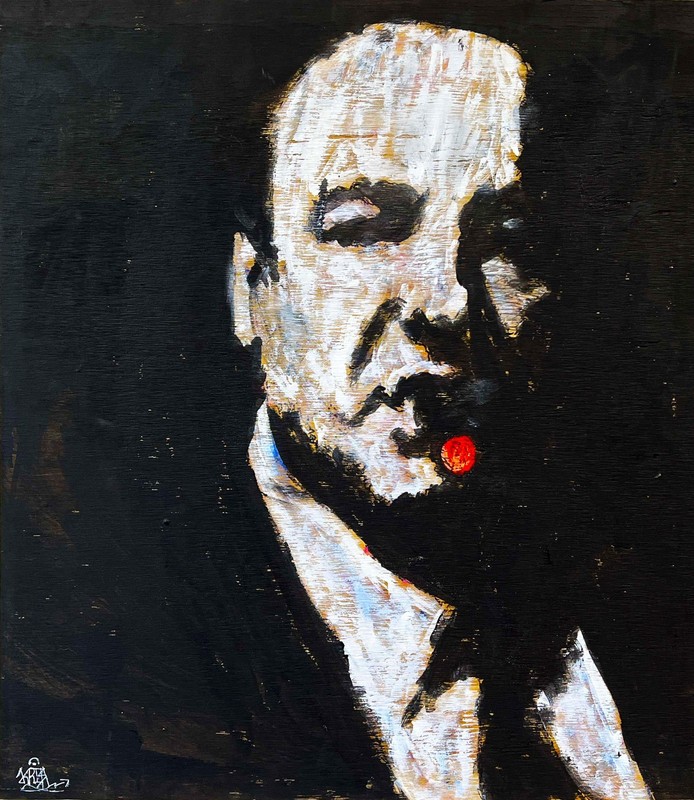 Tony Soprano- Framed Original Acrylic Pop Painting by Artist-Krish Myo