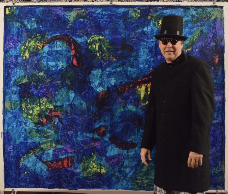 Jackson Pollock style￼￼ Canvas painting￼ 72” X 60”Abstract,Modern,XL,5ftX6ft