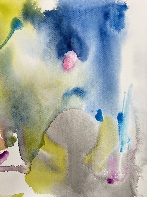 Abstract Original Watercolor Art, Unframed, The Sun, The Sky, and The Rain gallery