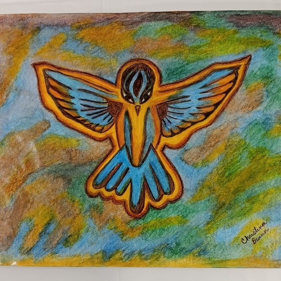 Hand Painted Watercolor On Paper 11 X 14 Unframed Bird Painting