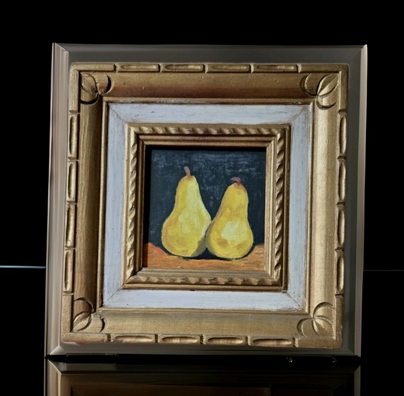 Oil painting Pears Artwork Fruit Still life Painting Fruit Pear Artwork Original gallery