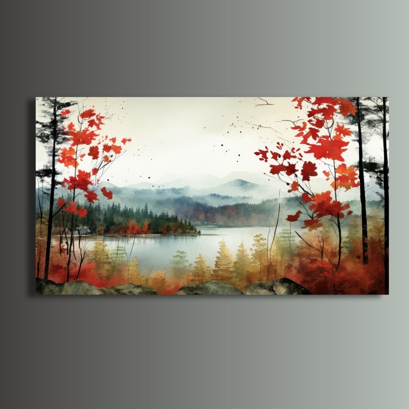 Artist Signed «The Lake View» Original Painting
