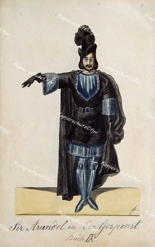 Sir Arundel ghost opera knight armour costume ghost silk theatre José Gomis