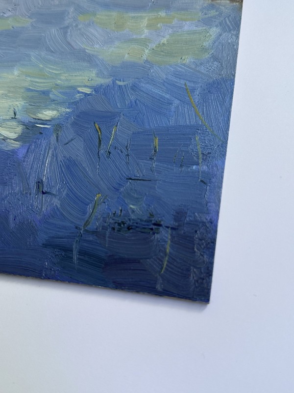 LANDSCAPE ORIGINAL PAINTING Impressionism Art Oil | Plein air | etude 10*8 in gallery