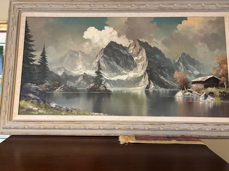 Original Oil Painting Stubai Glacier Austria Artist Not Identified