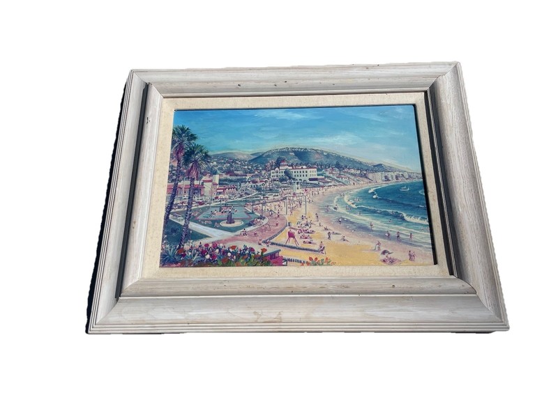 Larry Cohen Attributed Partly Painted Print On Canvas Framed