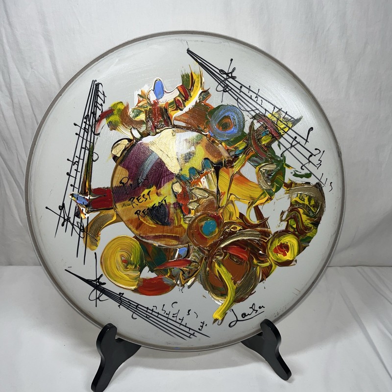 Painted Drum Skin New Orleans “Play Rest Repeat”
