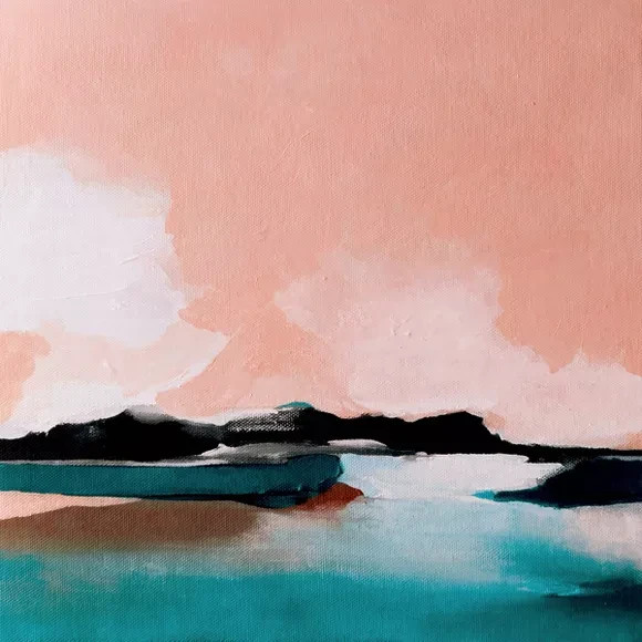 Original Painting. Acrylic on Canvas board. Landscape. Size 12In x 12In.