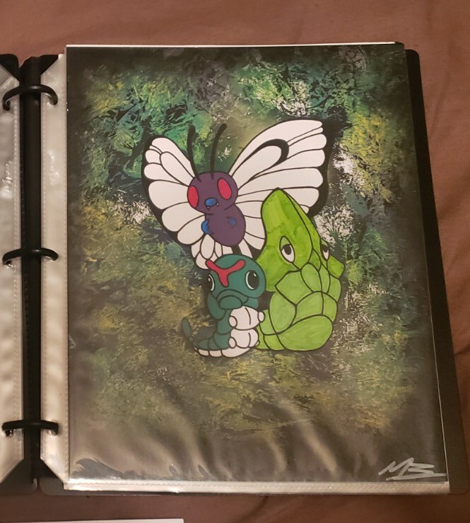 Hand Painted Pokémon (Butterfree Evolution Art)