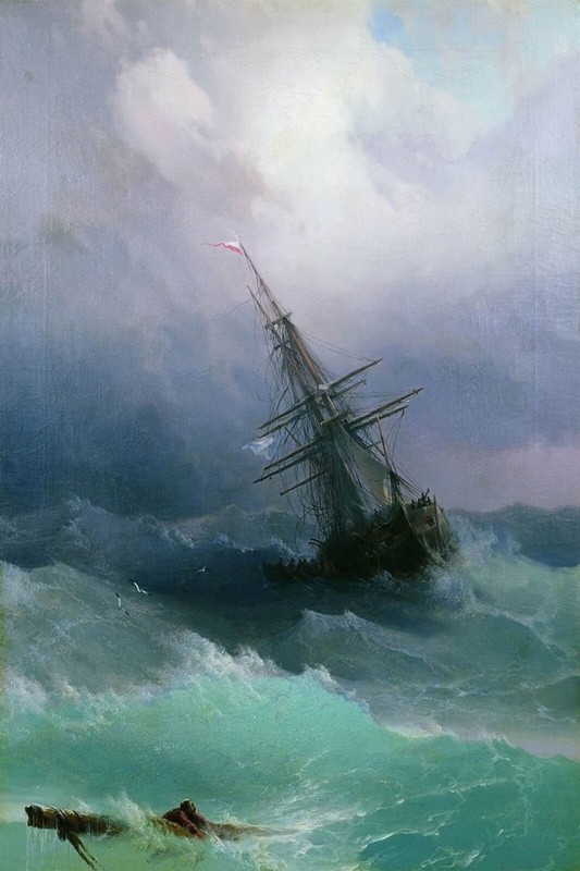 Hand Painted Oil Painting «Ship in the Storm»»