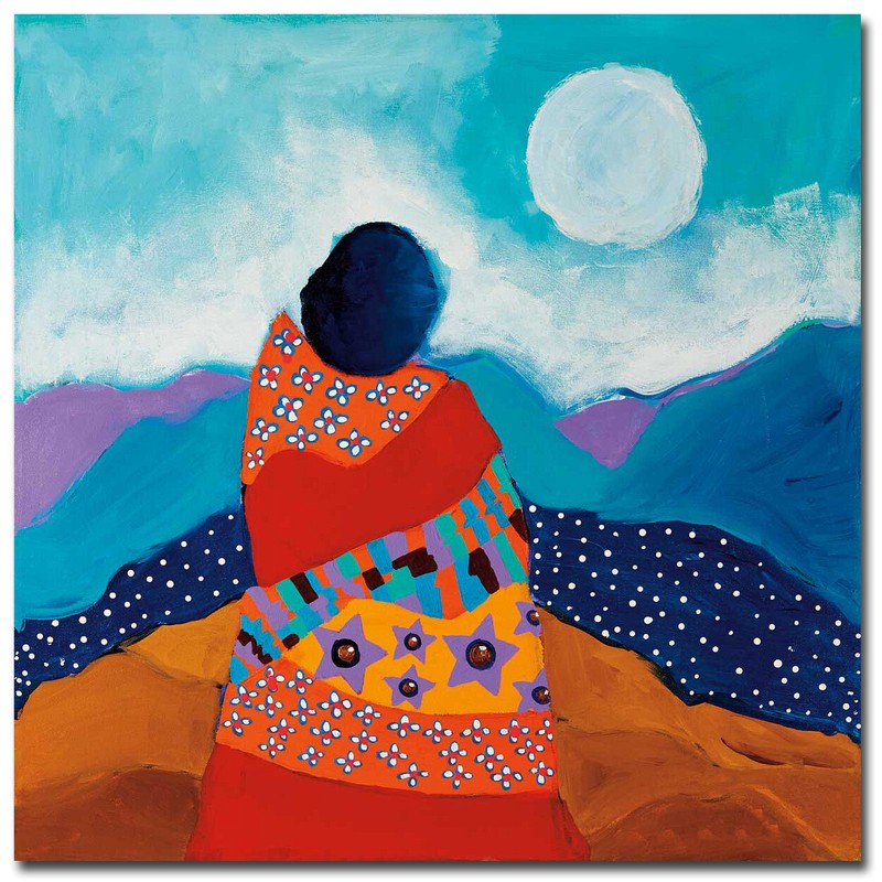 Blue Moon by Lee Claremont Gallery-Wrapped Canvas Giclee Art (18 in x 18 in)