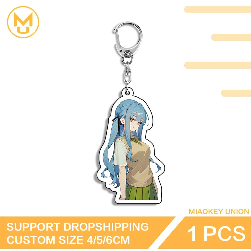 Sakiko Togawa Girl Stainless Steel Chain Acrylic Key Holder Daily Wear Versatile