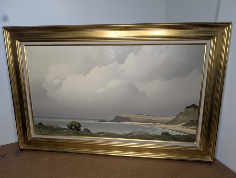 Pierre de Clausade oil painting «En Bretahne» French Landscape cloud formations