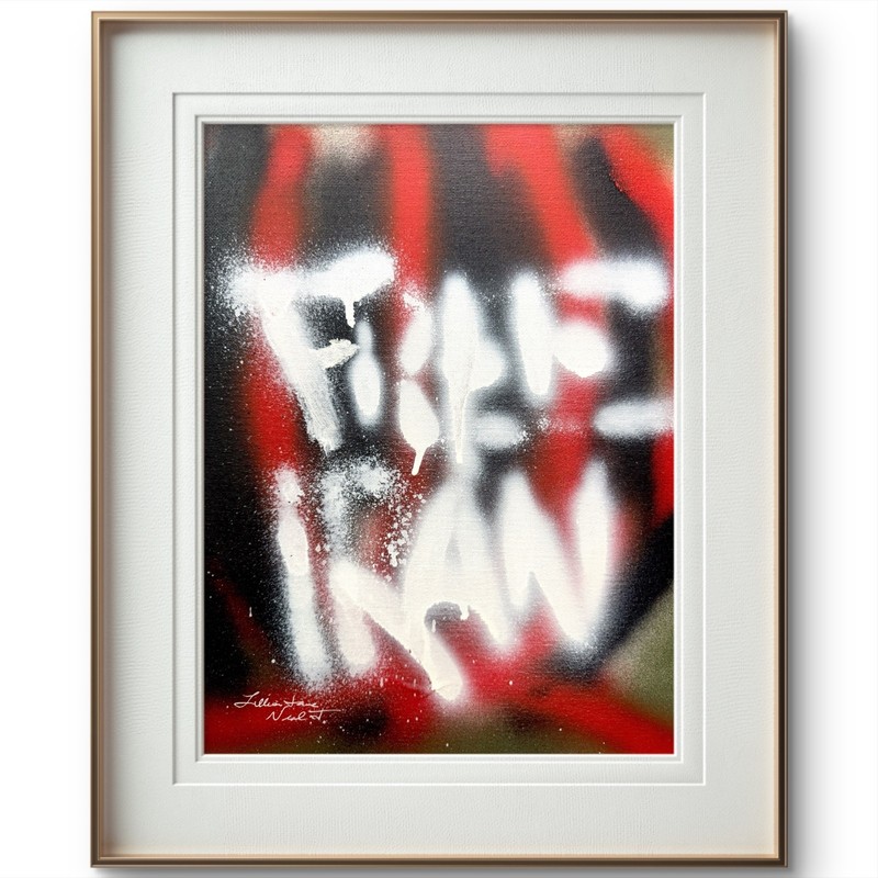 11″x14″ Free Iran Original Art Abstract Political Wall Art