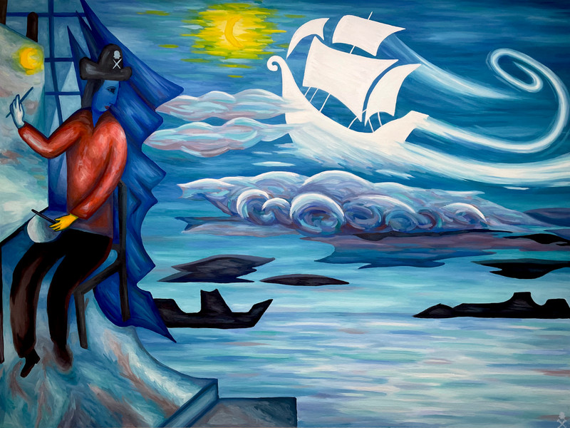 Treasure Paintings JR Bissell: Marc Chagall x Mary Blair «The Color Love» Pirate