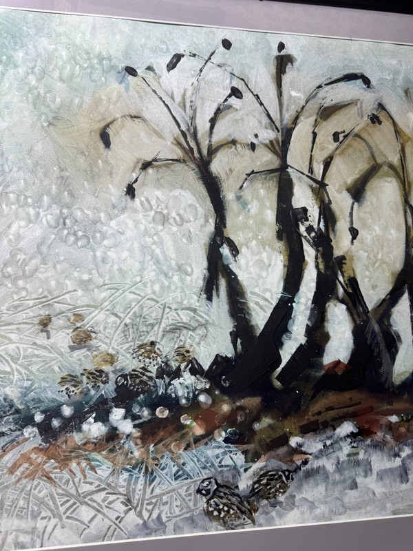 Shirley Clement (1922 - 2002) "Surreal Landscape" Watercolor/Gouache Painting gallery