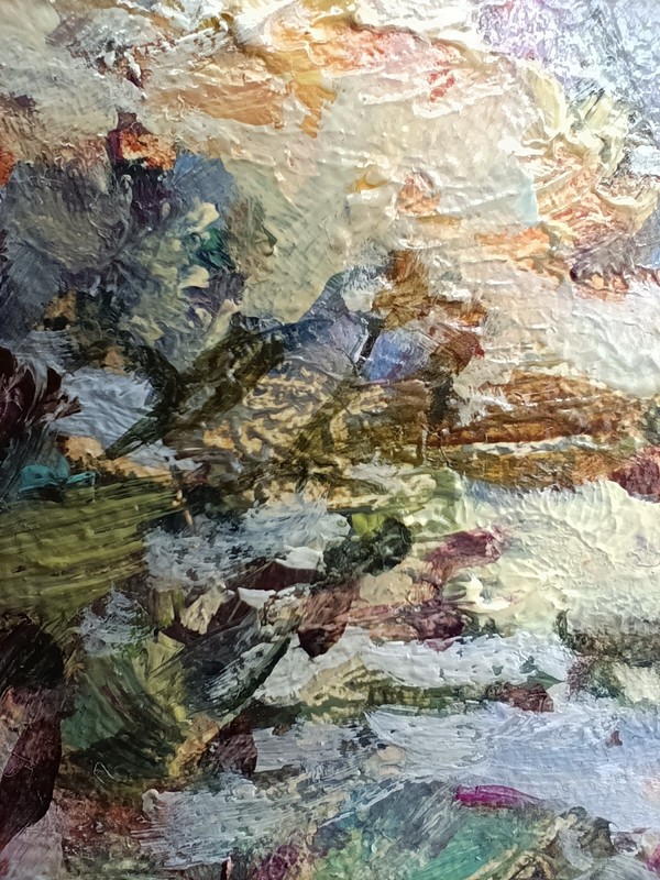 Summer Nature Oil Painting Original Artwork in Frame Signed 5 x 7 inches gallery