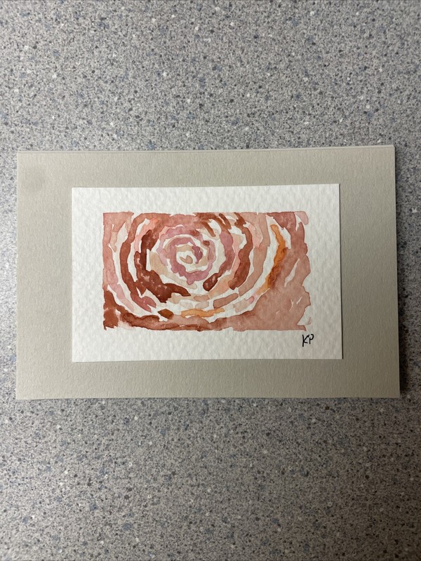 Abstract Wild Rose Watercolor