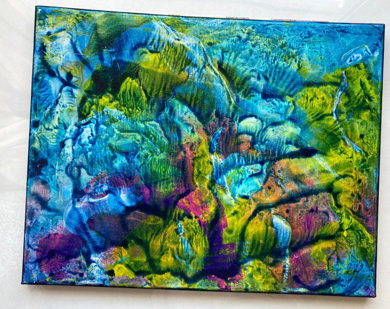 Christmas gift – Original Acrylic Painting, Ready to Hang- Rocky – 11″ * 14 «