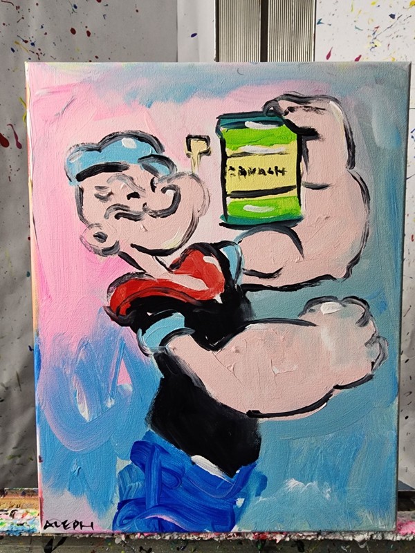 Original Abstract Painting Canvas Neo Expressionist Fine Art Decor 11x14 gallery