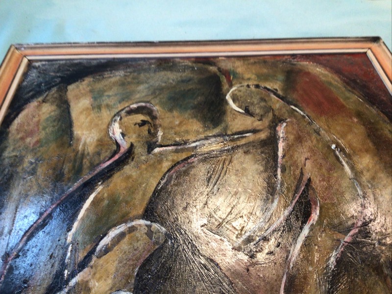 Justin Moray Gill Figurative Study Circa 1940 Oil Painting gallery