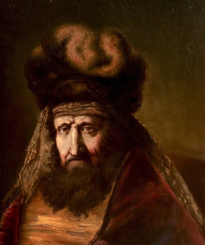 Large 17th Century Portrait Of Persian Court Official Haman REMBRANDT VAN RIJN gallery