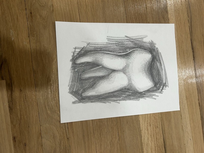 Original Charcoal Drawing Sketch Tooth 9x12 paper modern Wall Art Home decor new gallery