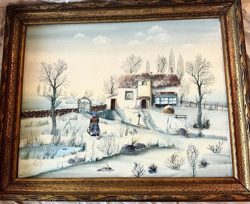 Danka Weitzen Original Signed Painting. Stretched Canvas On Solid Wood Frame