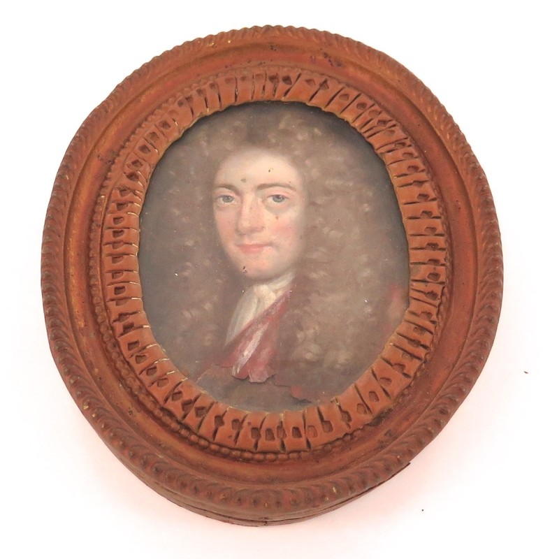 King William III / William Of Orange Incredibly Rare C1700 Framed Oil On Copper.