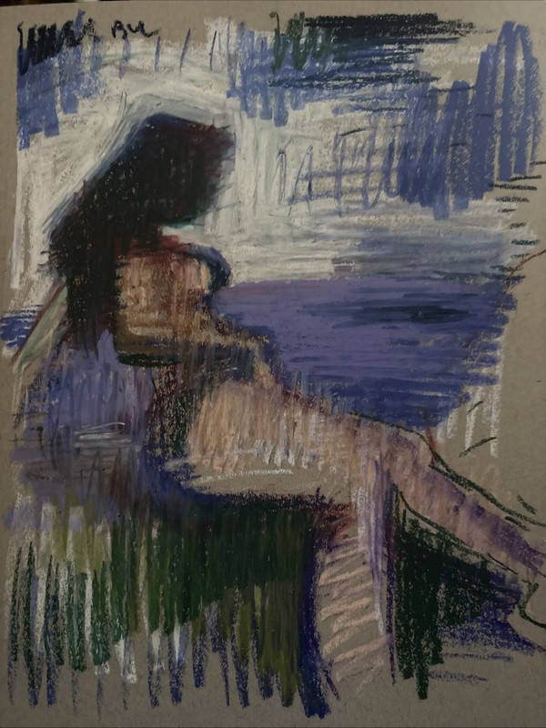 Oil Pastel Figure 9”x12”