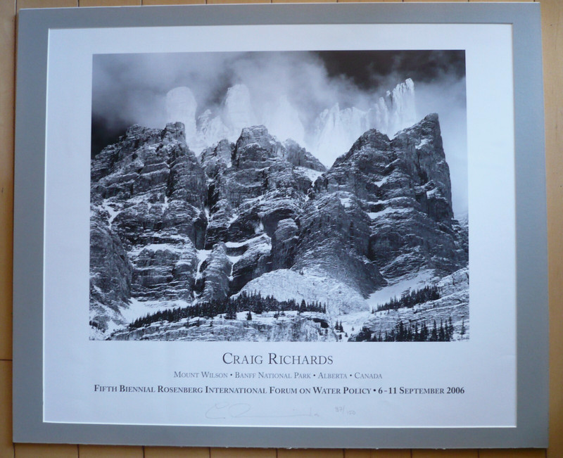 CRAIG RICHARDS, SIGNED POSTER PHOTO 87/100, Mount Wilson BANFF, Alberta CANADA