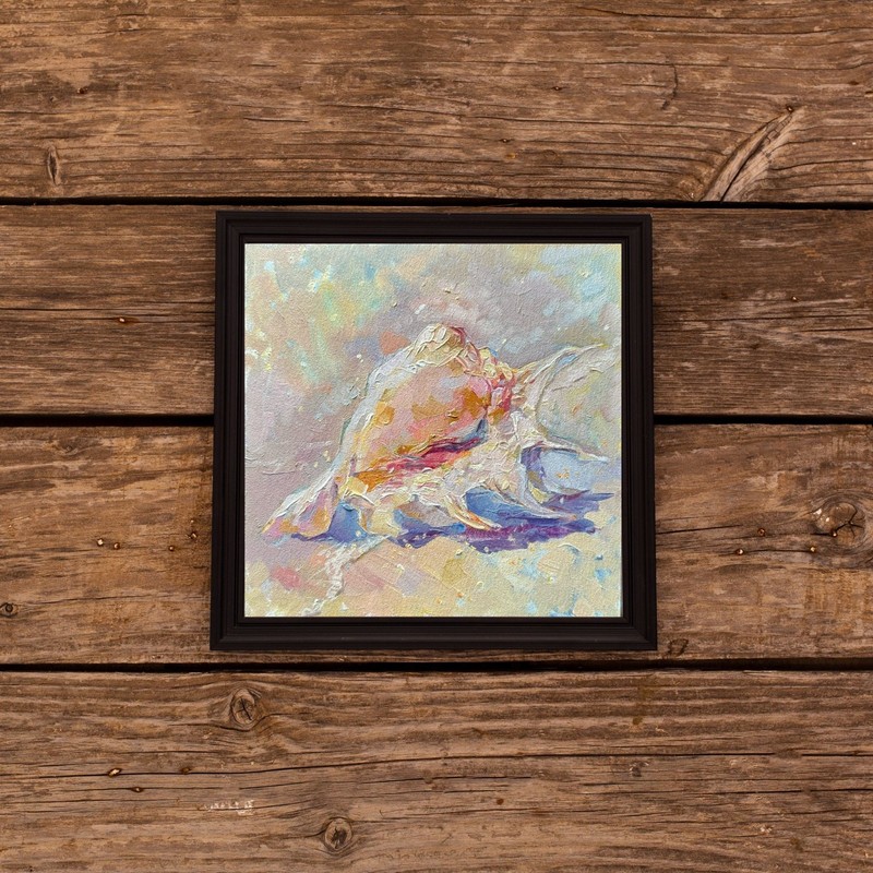 Seashell Painting Shell Original Oil Painting Seashell Wall Art gallery