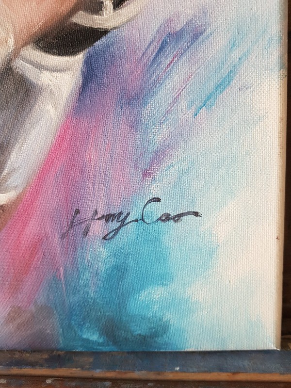 Josh Allen, Buffalo Bills, Original Oil Painting Signed gallery