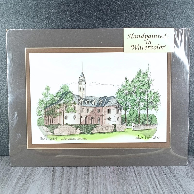 AP Dedula Hand Painted The Capitol Williamsburg Virginia Scenic America Art