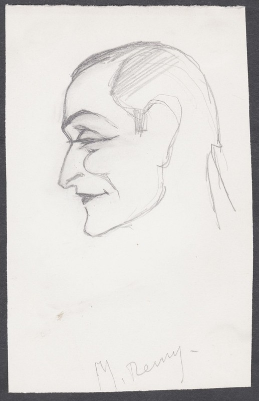 Constant Remy film cinema acteur actor portrait design drawing Caulaert 1935