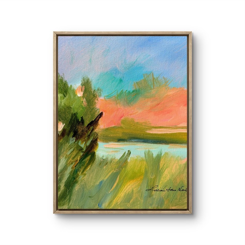 11″x14″ Hand Painted Landscape Acrylic Art – Canvas Wall Decor