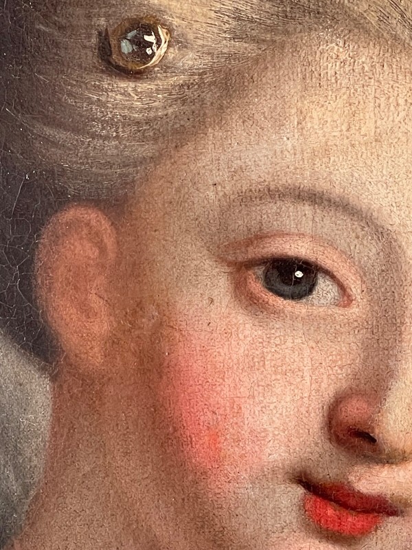 18th CENTURY OLD MASTER PAINTING PORTRAIT of THE FORTUNE TELLER MASTERPIECE Oil gallery