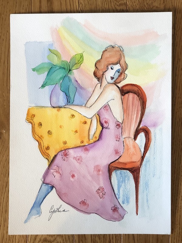Original Contemporary Decorative Figurative Artwork by Cynthia