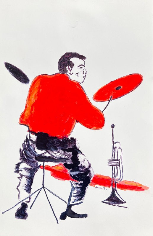 The Drummer 9X14 Alcohol Inks Original