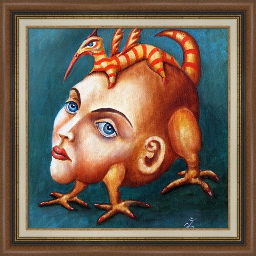 Painting ORIGINAL OIL canvas 11″x11″ CONTEMPORARY ART Vlad Pronkin 2023,etude 03