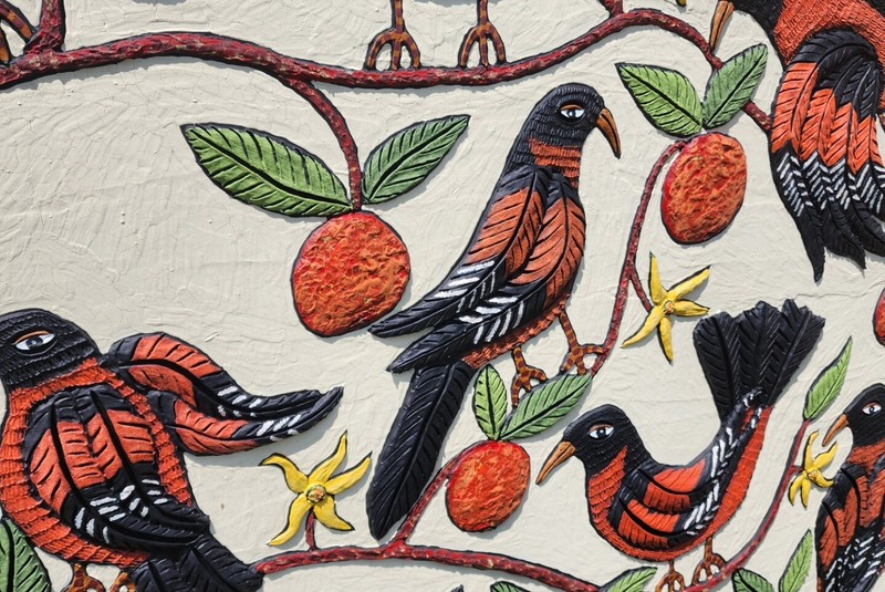 Danette Sperry Southern Primitive Folk Art Orioles Painting "Tree Of Life" gallery