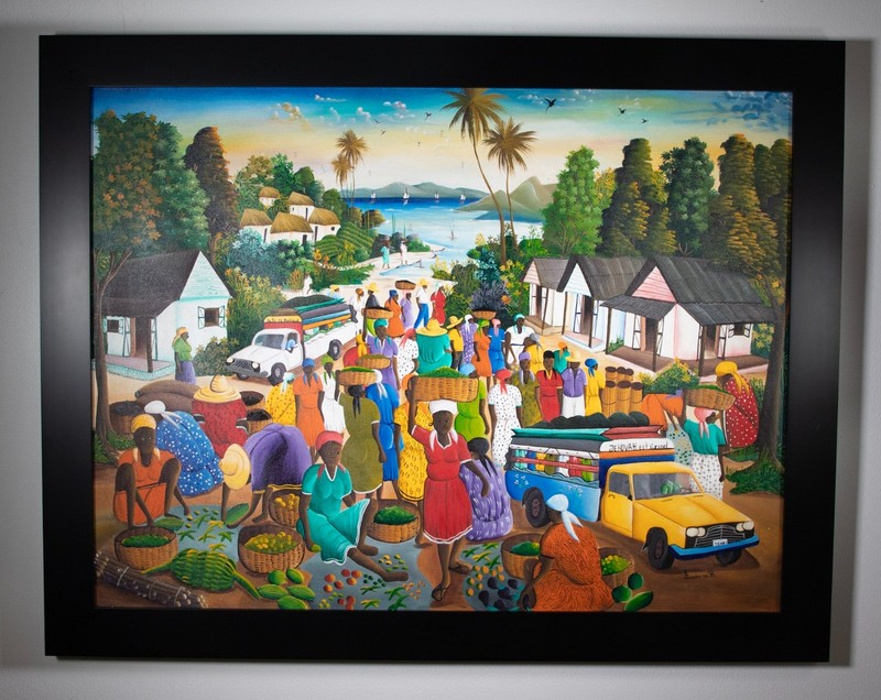 Guverna R – Haitian – Acrylic on Canvas – 35″ H x 44 1/2″ W