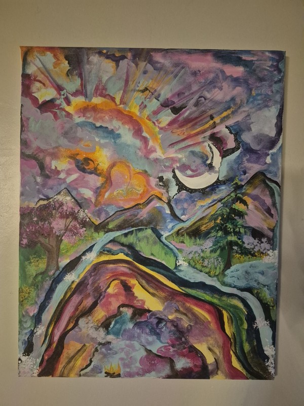 Original Acrylic Abstract McCarthy Piece ETHERAL AWAKENING Signed Painting