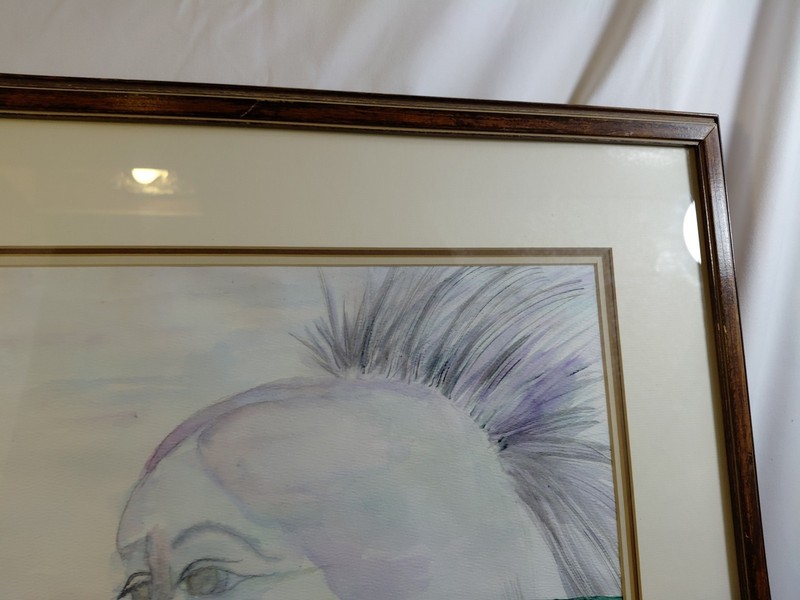 Woolley (1983) Native-Inspired Watercolor 30×25 Frame Gary R. Lucy Gallery gallery