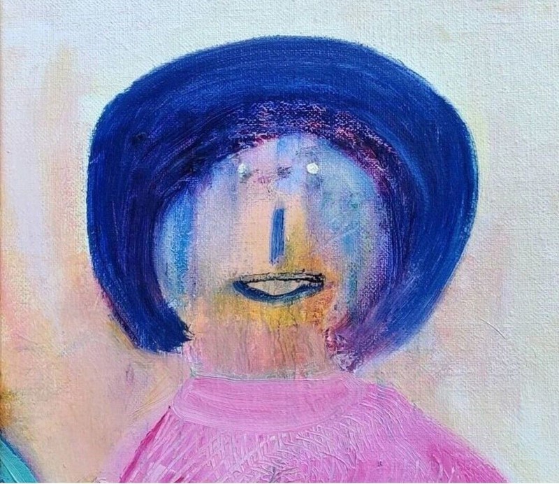 My Blue Hat. Dated 2005 gallery