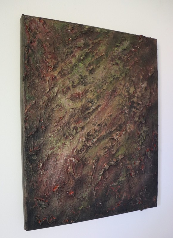 Textured Abstract Painting 11x14 | Wabi Sabi Wall Art | Raw, earthy, and deeply gallery